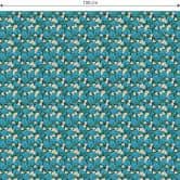 Møbelfolie, dekorativ folie - kan tørres af - blå hortensia 