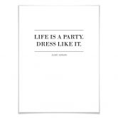 Poster Audrey Hepburn - Life is a party 