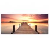 Leinwandbild, Sonnenuntergang Brücke 