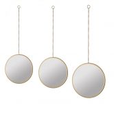 Wandspiegel 3er Set gold zum Aufhängen - Antwerpen - Ø 33 + Ø 28 + Ø 24 cm 