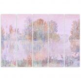 Canvas print 5 stuks, uitzicht op het meer 