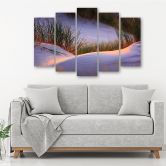 Leinwandbild 5 teilig, Strand Meer Sand Sonne 