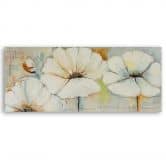Leinwandbild, Drei Blumen und eine Knospe 