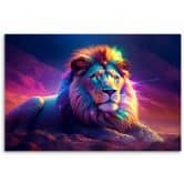 Leinwandbild, Neon Löwe Afrika 