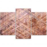 Leinwandbild 3 teilig, Abstrakte geometrische Formen 