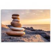 Leinwandbild, Steine Zen Strand Meer 