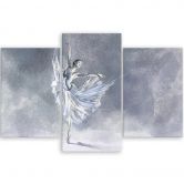 Leinwandbild 3 teilig, Ballerina Pirouet 