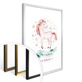Poster Kvilis - Don't believe in humans - Einhorn inmitten der Sterne 