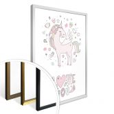 Poster Kvilis - Love you - Einhorn im Liebesglück 