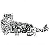 Wandtattoo Leopard liegend 