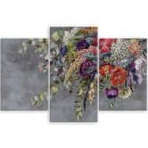 Leinwandbild 3 teilig, Blumenstrauß 