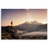 Canvas schilderij, Mountain Sky Landschap 