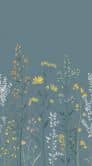 Papier peint photo, papier peint paysage La Terrasse bleu, vert 2,7 x 1,5 m 
