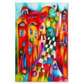 Leinwandbild, Bunte Stadt 