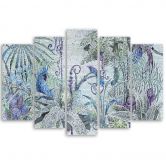 5-delige canvasprint Mozaïek Jungle 