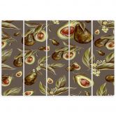 Leinwandbild 5 teilig, Avocado -Hälften 