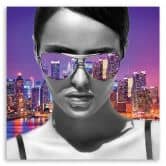 Leinwandbild, Pop Art Frau in New York 