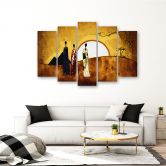 Canvas print 5 stuks, Afrika - vrouwen - landschap 