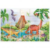 5-delige canvasprint, Dinosaurussen aan het meer 
