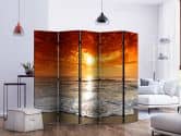 Paravent, Raumteiler freistehend, Trennwand - Marvelous sunset II, 5-teilig - einseitig bedruckt - 225x172 cm 