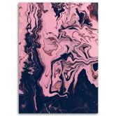Leinwandbild, Abstrakt in Rosa wie gemalt 
