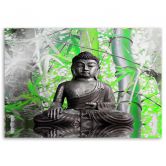 Canvasbillede, Buddha og blade 