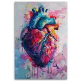 Leinwandbild Herz - Liebe Aquarell 
