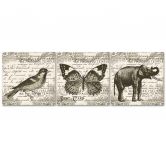 Leinwandbild 3-teilig, Tiere Retro 