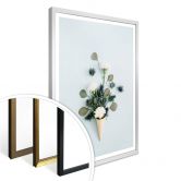 Poster Blüten in der Eistüte - blau 