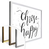 Poster Choose Happy - weiß 