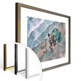 Poster Der Blick von oben: Steine am Strand 
