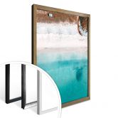 Poster Vue du ciel : plage de sable blanc 