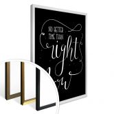 Poster Right now - schwarz negativ 