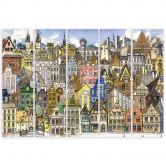 Leinwandbild 5 teilig, Fröhliche Stadt 