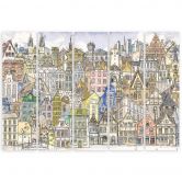 Leinwandbild 5 teilig, Fröhliche Stadt 