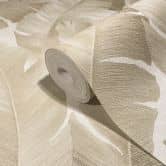 Florale Tapete, Vliestapete beige 