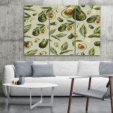 Leinwandbild 3 teilig, Avocado -Hälften 