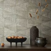 Vliestapete mit geometrischem Muster, Dreiecken grau Grafisch 