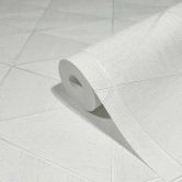 Vliestapete mit geometrischem Muster, Dreiecken weiß Grafisch 