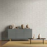 Vliestapete mit geometrischem Muster, Dreiecken beige, grau Grafisch 