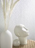 Vliestapete mit glänzendem Gitter Motiv weiß, pearl Struktur 
