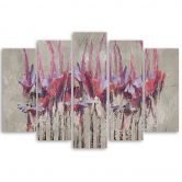 Leinwandbild 5 teilig, Pflanzen Blumen Simnitło 