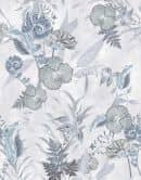 Fototapete Blumen, Blätter Floral Natur, Modern in Grau 