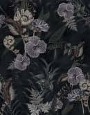 Fototapete Blumen, Blätter Floral Natur, Modern in Schwarz 