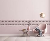 Vliestapete mit einfarbiger Struktur rosa Uni 