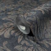 non-woven wallpaper black brown ornamental for living room bedroom office marburg wallpaper 