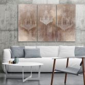 Leinwandbild 3 teilig, Kronleuchter 