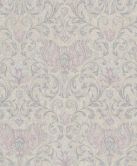 Vliestapete mit Blumen, Blätter ornamental glänzend beige, grau Floral 