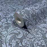 Non-woven wallpaper Ornamental Ornamental Classic matt in blue  