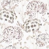 Non-woven wallpaper flowers, leaves floral nature matt in gray  